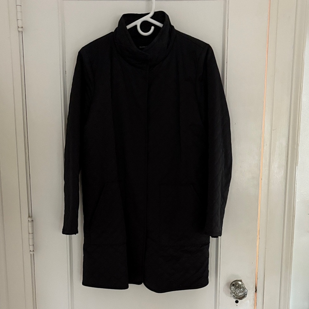 Eileen Fisher Black Quilted Puffer Coat